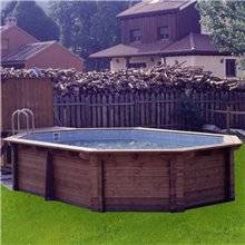 Piscina K2O hexagonal de madera maciza 12180 litros