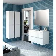 Mueble 101cm Gris brillo 2 cajones SALGAR FUSSION LINE