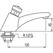 Grifo temporizado lavabo encimera TRES