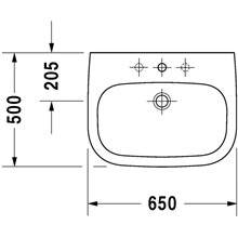 Lavabo mural 65 D-Code DURAVIT