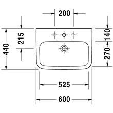 Lavabo mural 60 Med DuraStyle DURAVIT