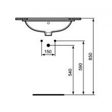 Lavabo bajo encimera rectangular 58 CONNECT Ideal Standard