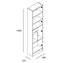 Mueble auxiliar pilar Motril blanco 3P/1C SALGAR