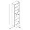 Mueble auxiliar pilar Motril blanco 4P/1C SALGAR