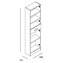 Mueble auxiliar pilar Motril wengu&eacute; 4P/1C SALGAR