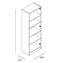 Mueble auxiliar pilar Motril wengu&eacute; 2P SALGAR