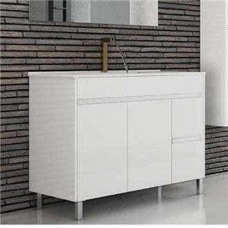 Mueble con lavabo Blanco brillo &Iacute;squia TEGLER