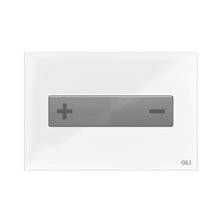Placa pulsadora Oceanía neu vidrio INOX blanco OLI