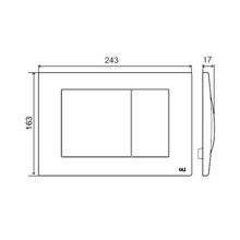 Placa pulsadora Metal Dual cromo brillo OLI