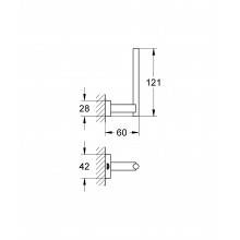 Portarrollos de pared Grohe Essentials Cube