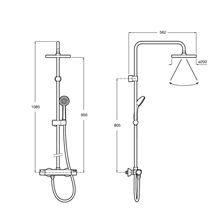 Columna ducha termostática Victoria Roca