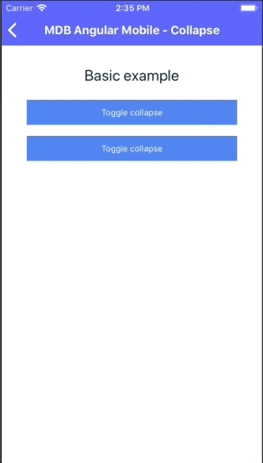 iOS collapse