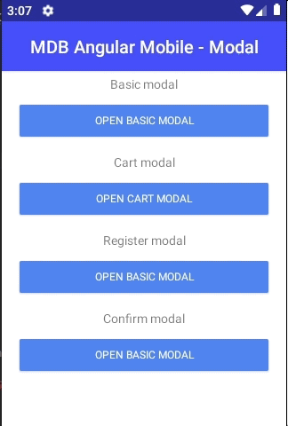 Android modal