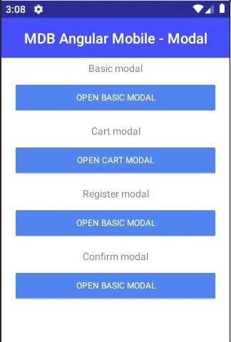 Android modal