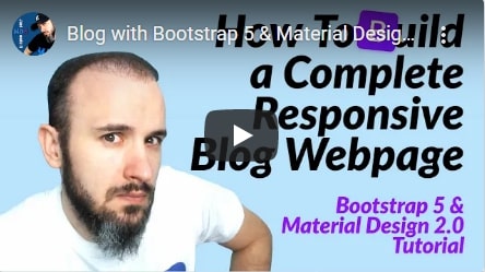 MDB 5 - Bootstrap 5 & Material Design 2.0