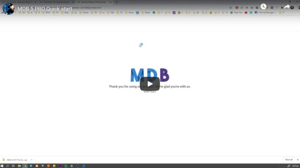 MDB 5 - Bootstrap 5 & Material Design 2.0