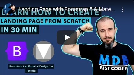 MDB 5 - Bootstrap 5 & Material Design 2.0
