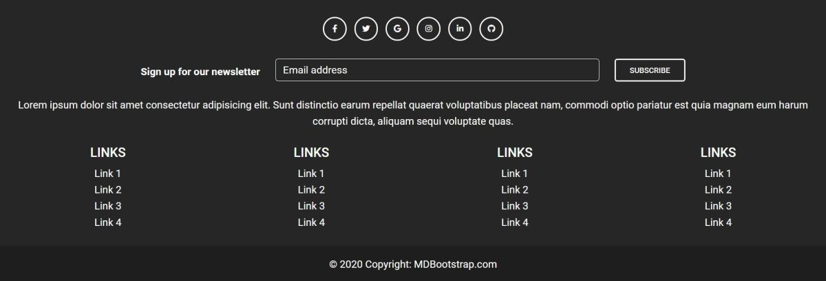 MDB 5 - Bootstrap 5 & Material Design 2.0
