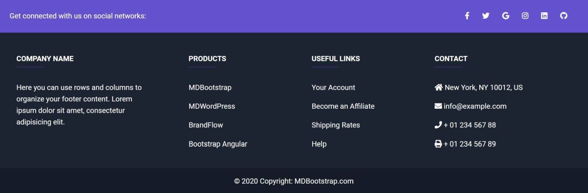MDB 5 - Bootstrap 5 & Material Design 2.0
