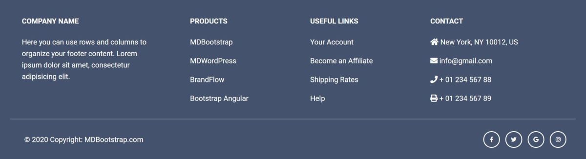 MDB 5 - Bootstrap 5 & Material Design 2.0