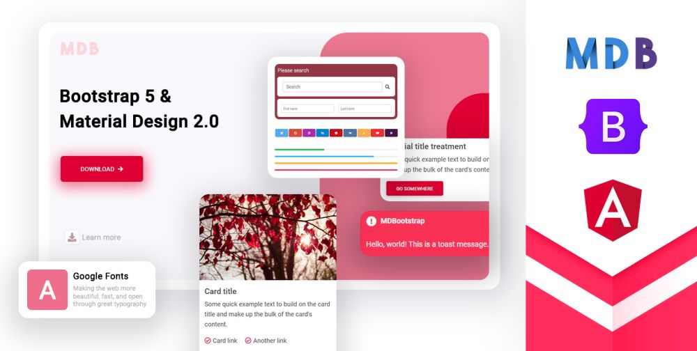 MDB 5 - Bootstrap 5 & Material Design 2.0