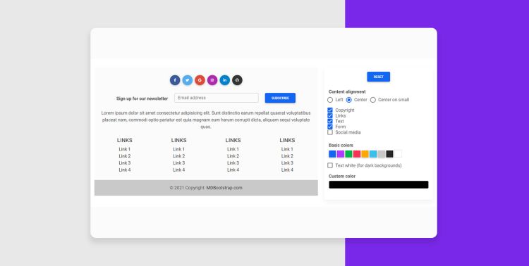 MDB 5 - Bootstrap 5 & Material Design 2.0