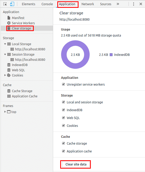 Clear data storage