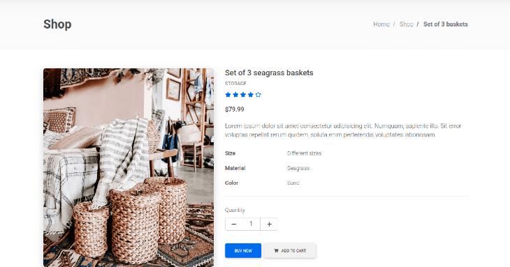 Example eCommerce Register Page
