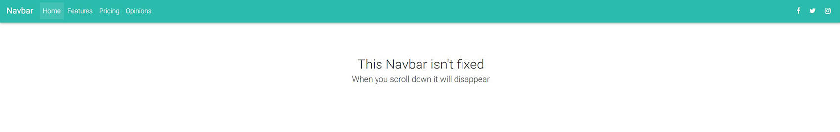 Website with a regular fixed Navbar.