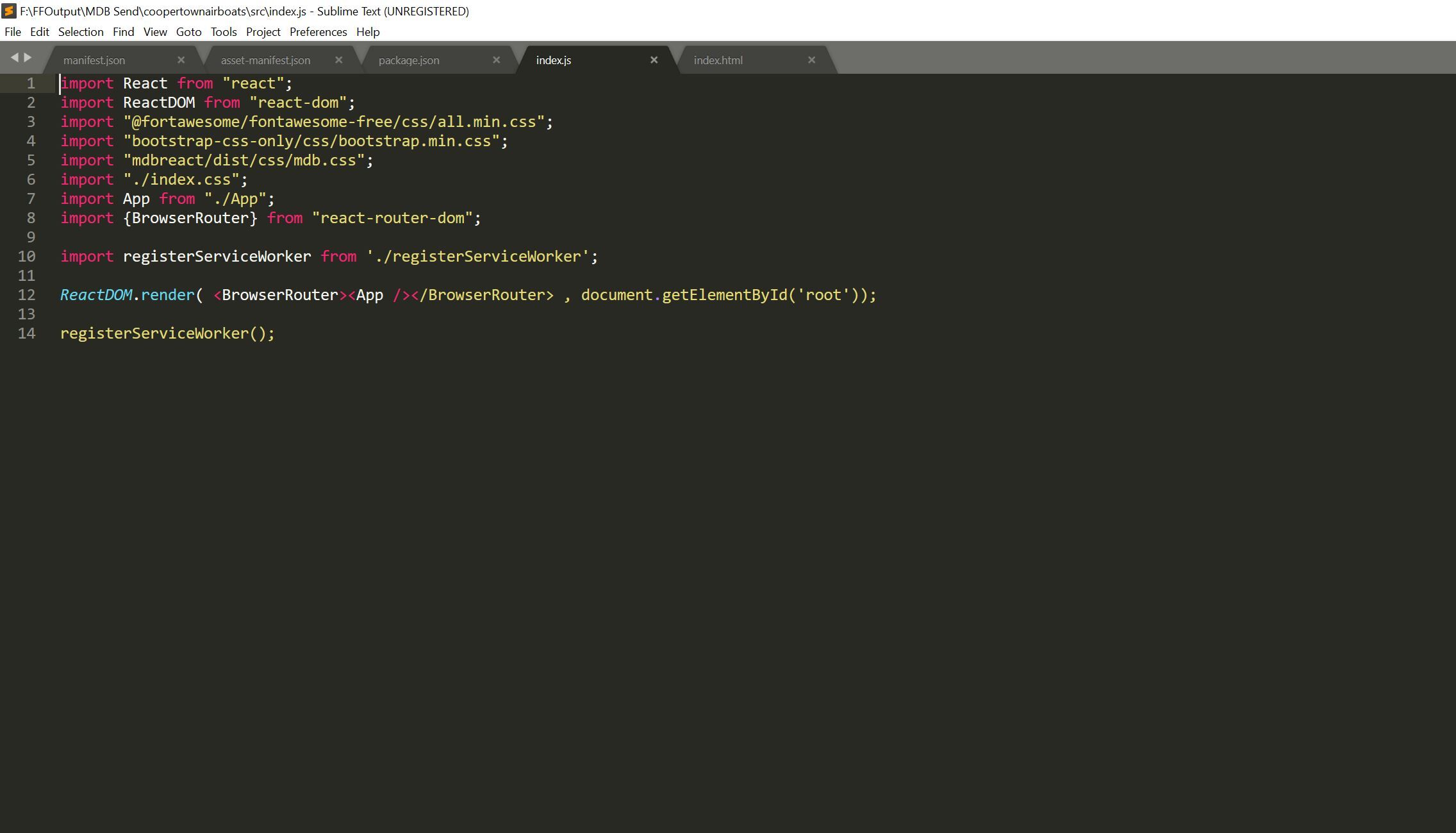 Image of my index.js