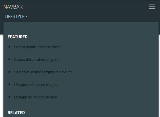 megamenu dropdown placement