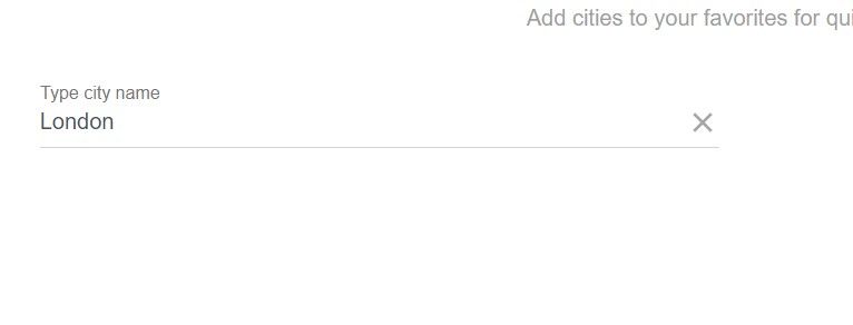 after clicking on the first option - london