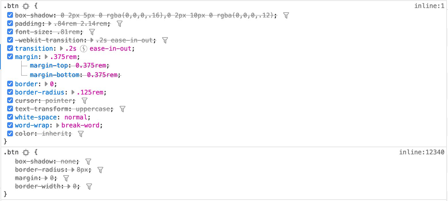 Overridden CSS