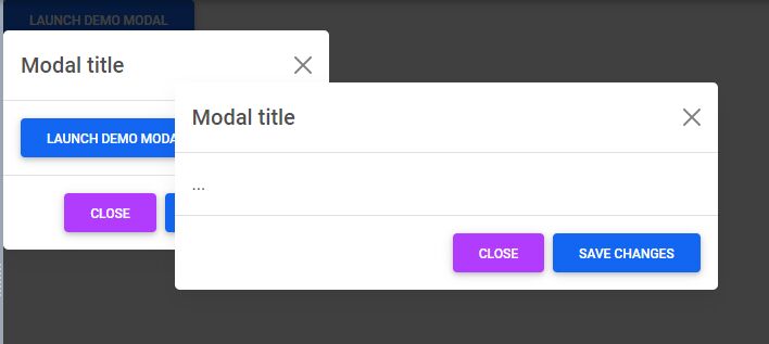 Modal view
