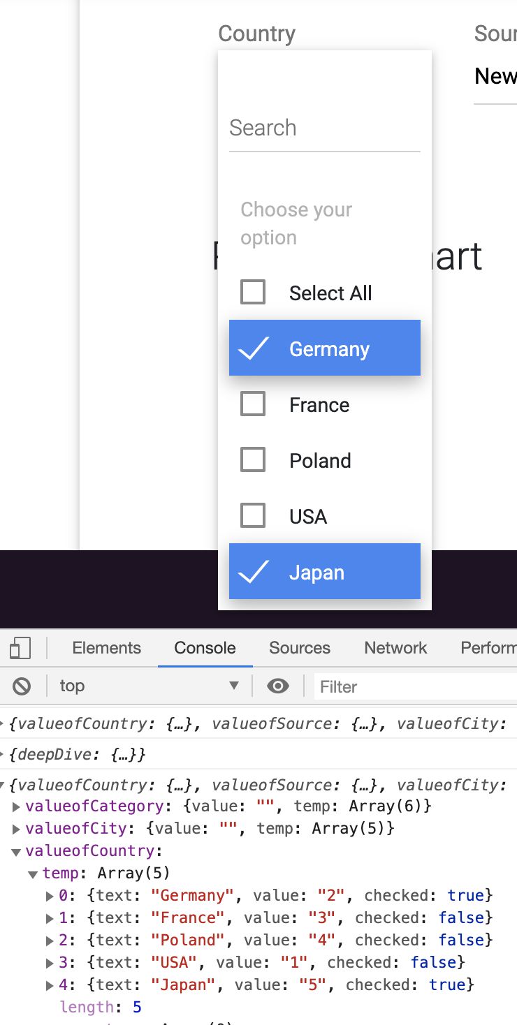 Selections with state change 