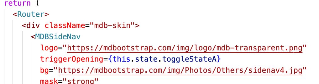 MDB side Nav Bar image