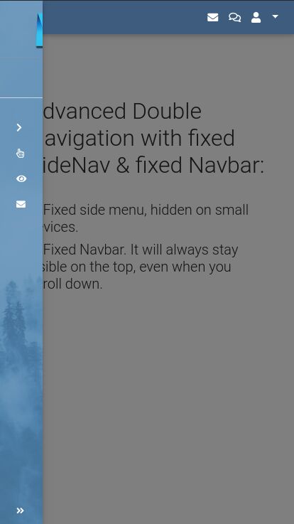 Slim nav menu with button on bottom