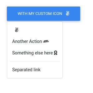Dropdown with iscons
