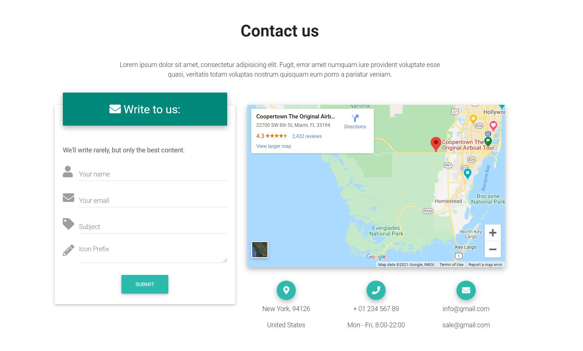 ContactForm  showing pro components when developing and testing