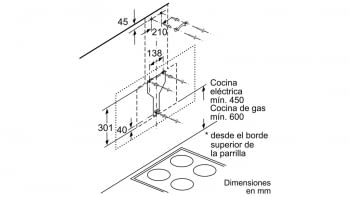 Campana decorativa de pared Bosch DWK97JM60 en Cristal Negro de 90 cm a 722 m³/h | Motor EcoSilence Clase A+ | Serie 6 - 11