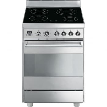 Smeg C6IMX8 Cocina 60cm Inox Clásica con Encimera de Inducción de 4 zonas y Detector de Sobrecalentamiento