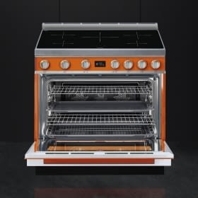 Smeg CPF9IPOR Cocina Portofino Color Naranja 90x60cm Horno Pirolítico XXL y 5 Zonas de Inducción - 