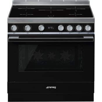 Smeg CPF9IPBL Cocina Portofino Color Negro 90x60cm Horno Pirolítico XXL y 5 Zonas de Inducción
