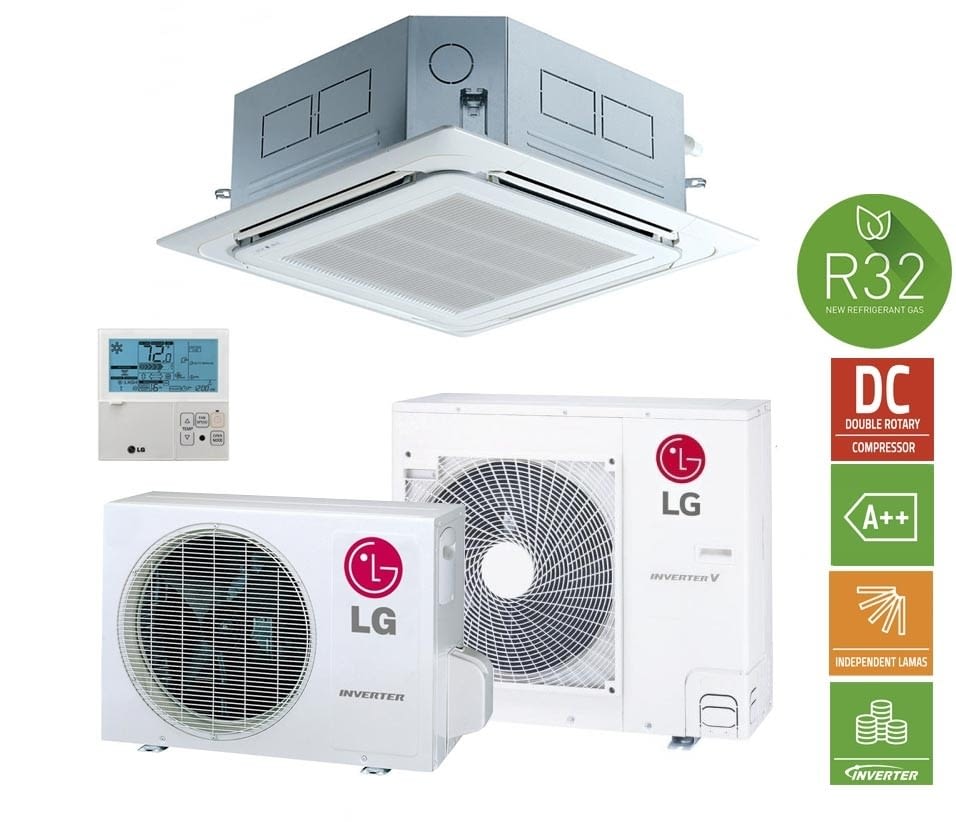 LG UT42 TRIFASICO 1x1 AIRE ACONDICIONADO CASSETTE 13/14kW 90x90 UT42RNM0+UU43WRU30 stock - 
