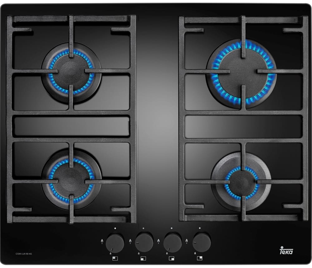 TEKA GZC 64300 XBB Placa Gas Butano 4 Fuegos Cristal Exact Flame - 