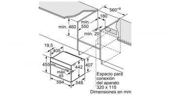 Bosch CBG675BS3 Horno Compacto 45cm Inox Cocción 4D | Motor Sin Escobillas | Instalación Disponible - 3