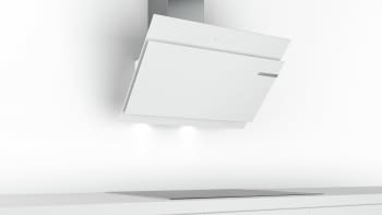 Campana decorativa de pared Bosch DWK97JM20 en Cristal Blanco de 90 cm a 722 m³/h | Motor EcoSilence Clase A+ | Serie 6 - 2