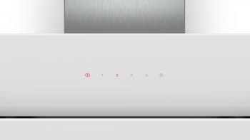 Campana decorativa de pared Bosch DWK87CM20 en Cristal Blanco de 80 cm a 700 m³/h | Clase B | Serie 4 - 4