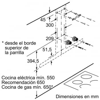 Campana decorativa de pared Bosch DWB97CM50 en Acero inoxidable de 90 cm a 721 m³/h | WiFi Home Connect | Motor EcoSilence A+ | Serie 6 - 6