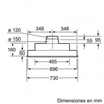 Módulo de integracón Bosch DHL755BL Plata Metalizado de 75 cm a 638 m³/h | Clase C | Serie 4 - 4